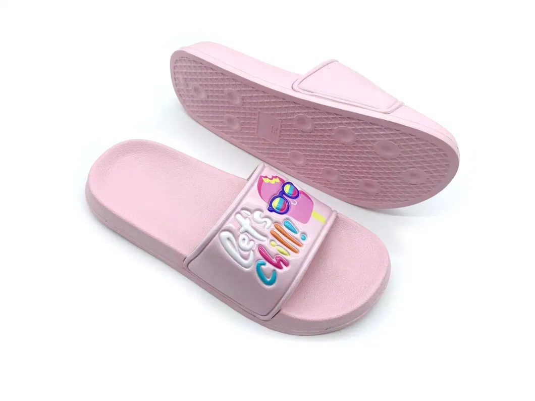 2022 New Collection for Kids′ Cheap Slipper with Customized PU Upper